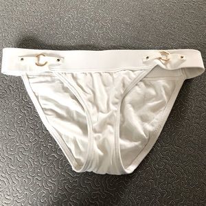 Victoria's Secret White Bikini Bottoms: S